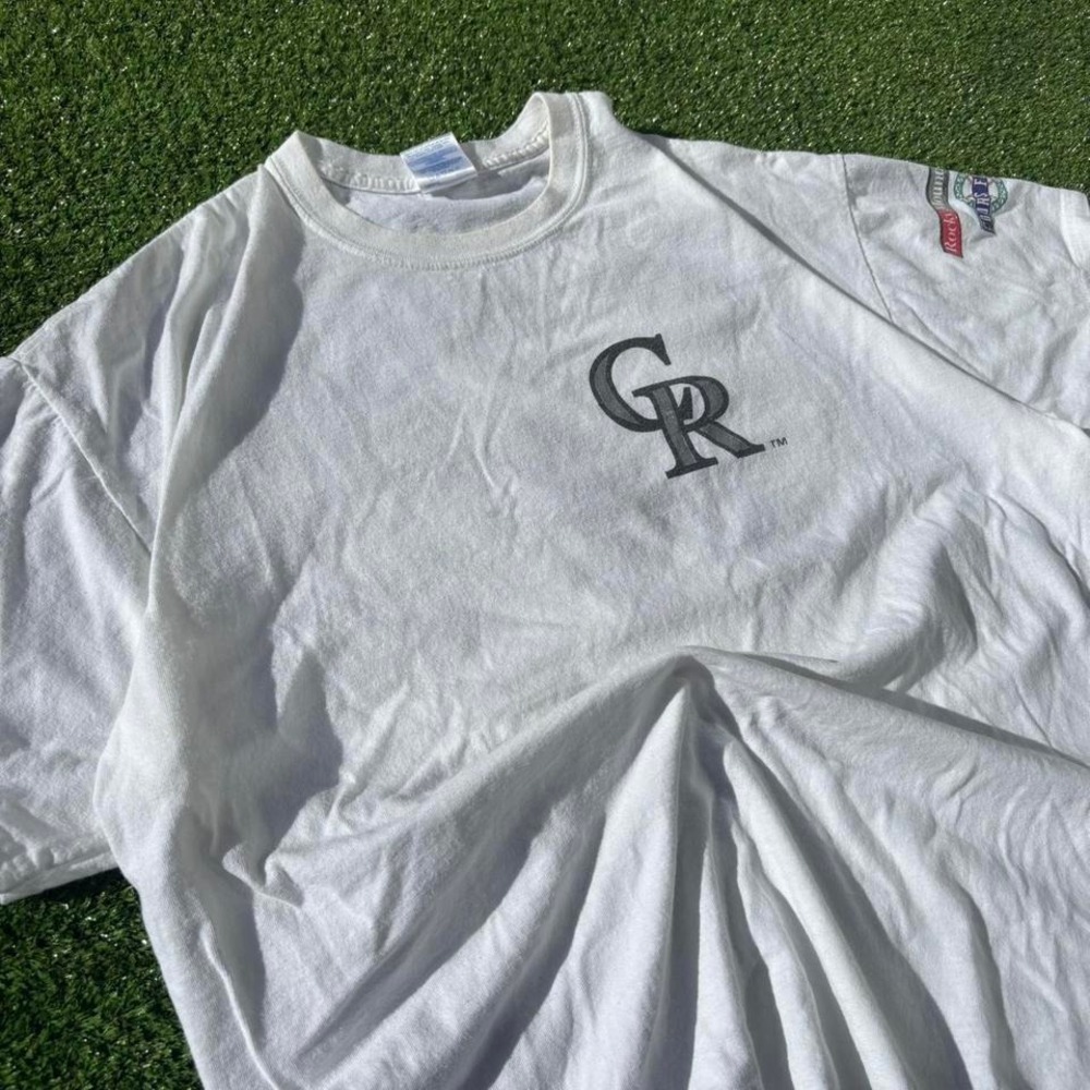 Vintage 90s Y2K 2000s Colorado Rockies shirt jersey Brad Hawpe